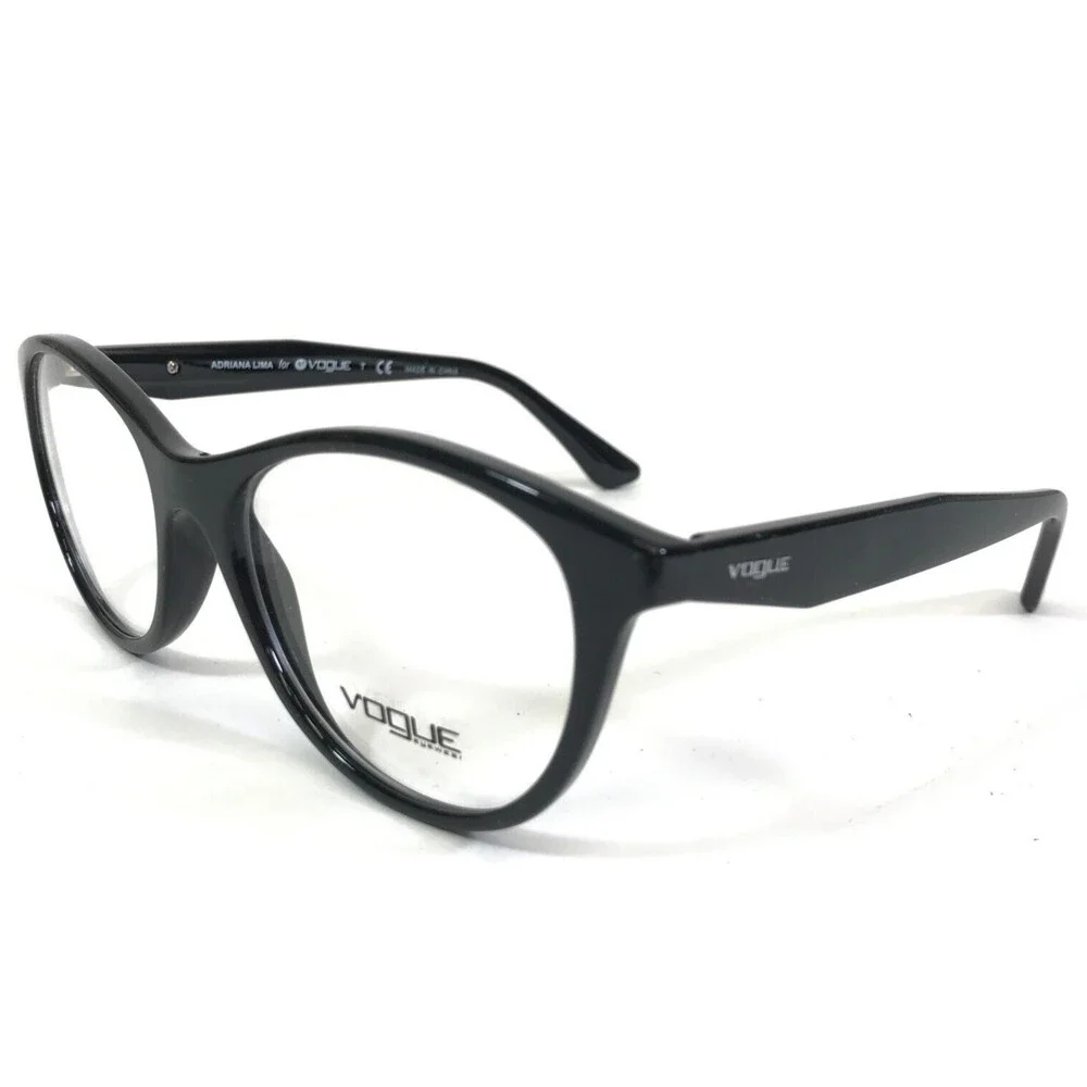 Vogue Eyeglasses Frames VO2988 W44 Black Round Cat Eye Full Rim 53-17-135